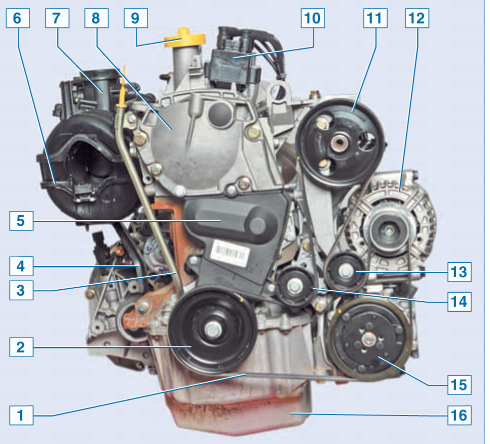 Замена ремня ГРМ Рено Логан с двигателем 1.6 и 1.4 литра